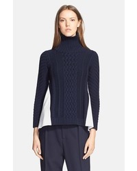 Sea Cable Knit Turtleneck Sweater