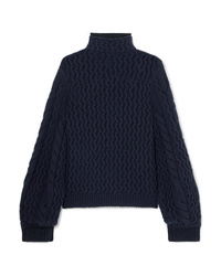 Victoria Victoria Beckham Cable Knit Turtleneck Sweater