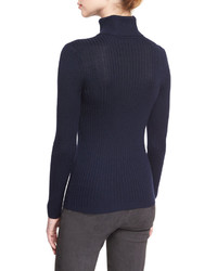 St. John Collection Cable Knit Turtleneck Sweater