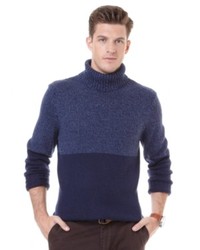 Nautica Sweater Colorblock Turtleneck Sweater