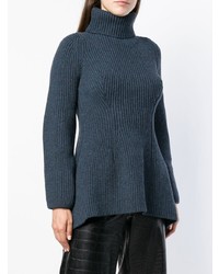 Nehera Roll Neck Ribbed Knit Sweater