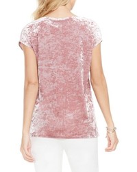 Vince Camuto Crushed Velvet Knit Tee