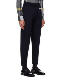 Burberry Navy Jacquard Trousers