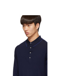 Ps By Paul Smith Navy Knit Polo