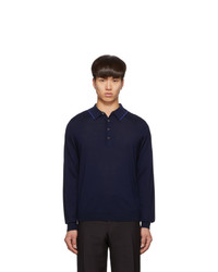 Ps By Paul Smith Navy Knit Polo