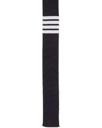 Thom Browne Navy Knit Four Bar Tie