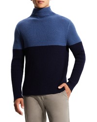Theory Wool Cashmere Mock Neck Sweater In Beringbaltic At Nordstrom