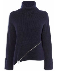 Karen Millen Zip Detail Turtleneck Sweater