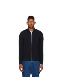 Ps By Paul Smith Navy Knit Zip Up Sweater