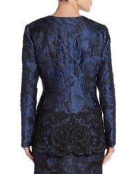 Oscar de la Renta Embellished Lace Jacket