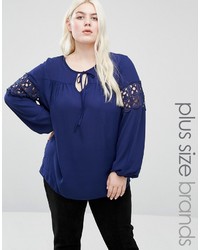 Koko Plus Top With Lace Insert
