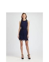 Milly Claudia Lace Dress Navy