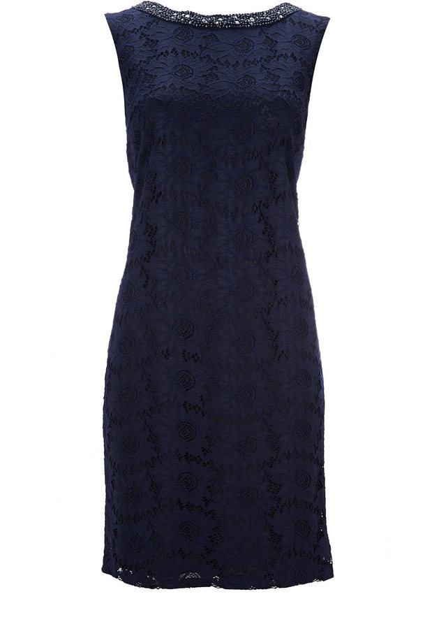 wallis navy lace dress