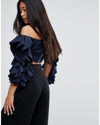 Missguided Corset Lace Up Crop Top