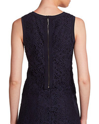 Rebecca Taylor Sleeveless Lace Cropped Top