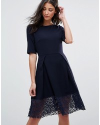 Traffic People 34 Sleeve Lace Skater Dress