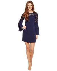 Laundry by Shelli Segal Crepe Dress With Lace Detail Dress