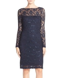 JS Collections Illusion Lace Dress