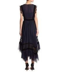 Alberta Ferretti Silk Lace Dress
