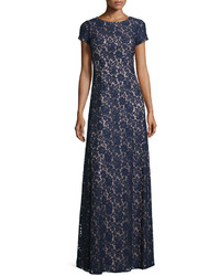 Donna Morgan Alice Cap Sleeve A Line Gown