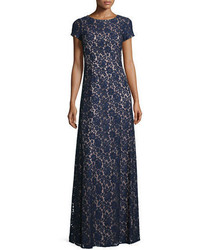 Donna Morgan Alice Cap Sleeve A Line Gown