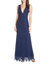 Foxiedox Charlie Plunge Lace Evening Dress
