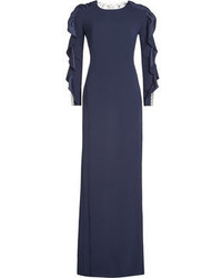 Jenny Packham Crepe Gown With Lace Back