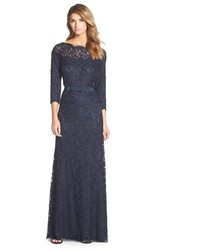 Tadashi Shoji Illusion Lace Gown