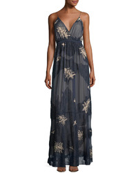 Haute Hippie In The Cards Sleeveless Silk Lace Evening Gown