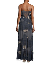 Haute Hippie In The Cards Sleeveless Silk Lace Evening Gown