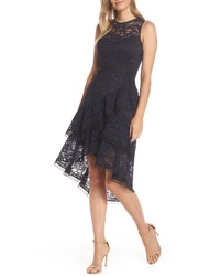 Eliza J Asymmetrical Tiered Highlow Lace Dress