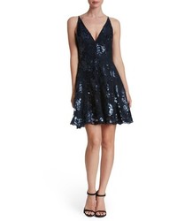 Dress the Population Morgan Sequin Lace Fit Flare Dress