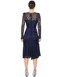 Dolce & Gabbana Flared Lace Midi Dress