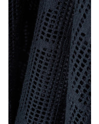 Rag & Bone Stella Crocheted Cotton Blend Lace Midi Dress Midnight Blue