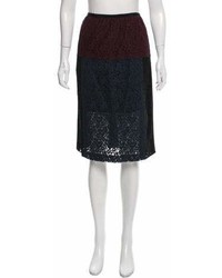 Peter Som Lace Pencil Skirt
