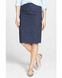 Tory Burch Lace Embroidered Pencil Skirt