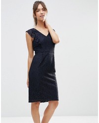 Asos Collection Ruffle Lace Pencil Dress