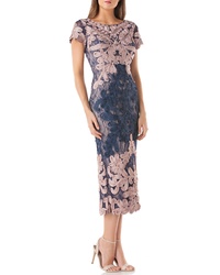 JS Collections Soutache Lace Midi Dress