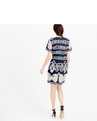 J.Crew Tall Short Sleeve Shift Dress In Ornate Lace