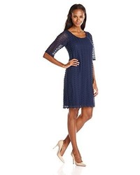 Tiana B Lace Shift Dress With Elbow Sleeves