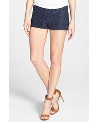 Navy Lace Shorts