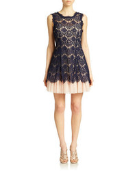 Betsy & Adam Lace Fit And Flare Dress