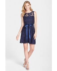 Adrianna Papell Lace Fit Flare Dress