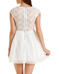 Charlotte Russe Lace Tulle Skater Dress