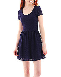 Arizona Short Sleeve Lace Skater Dress