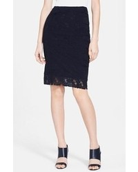 Navy Lace Skirt