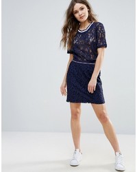 B.young Lace Skirt With Contrast Waistband