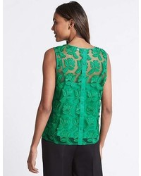 Marks and Spencer Lace Round Neck Shell Top