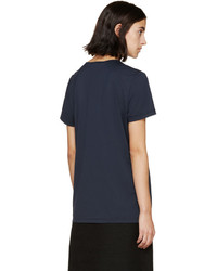 Burberry Prorsum Navy Lace Appliqu T Shirt