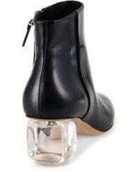 The Row Bowin Lucite Heel Leather Booties